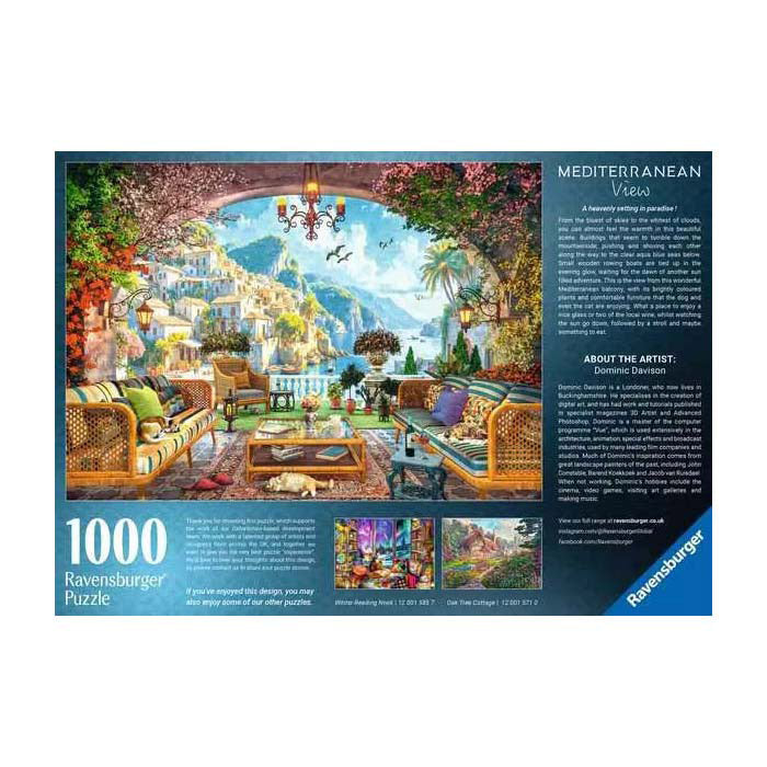 Ravensburger puzzel mediterranean terrace view - legpuzzel - stukjes