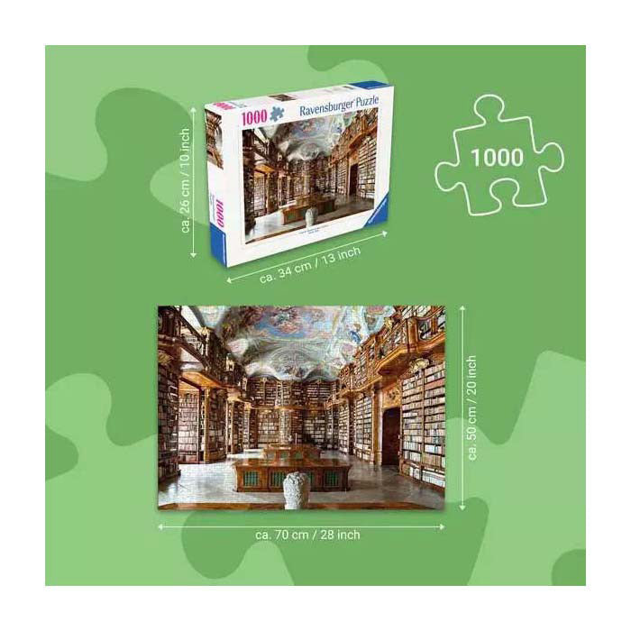 Ravensburger - St. florian monastary oostenrijk public library puzzel (1000 stukjes)