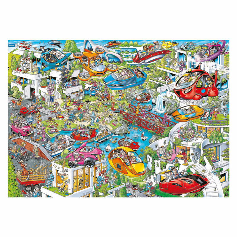 Ravensburger - ray's comic series: time travel 4 – future time – cartoon legpuzzel – 1000 stukjes