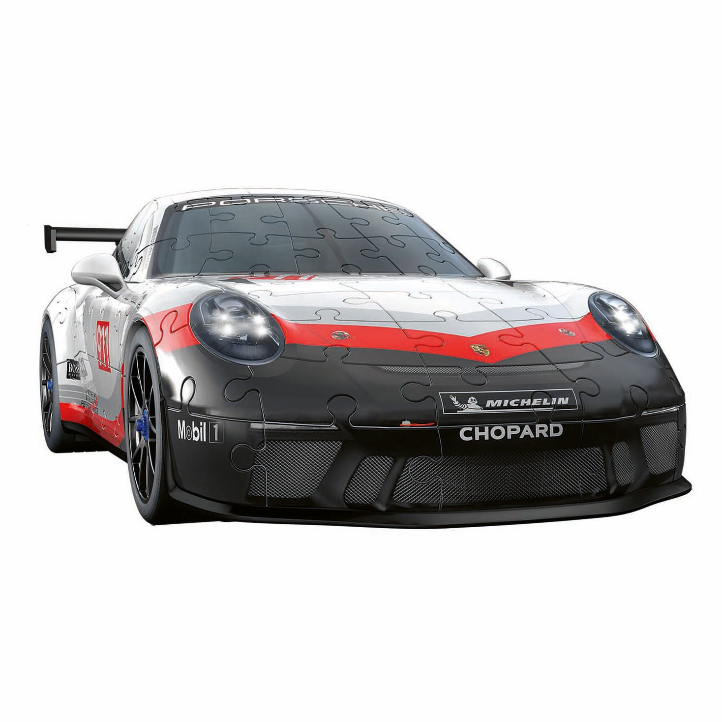 Ravensburger - 3d puzzel iconics porsche 911 gt3 cup - 154 stuks