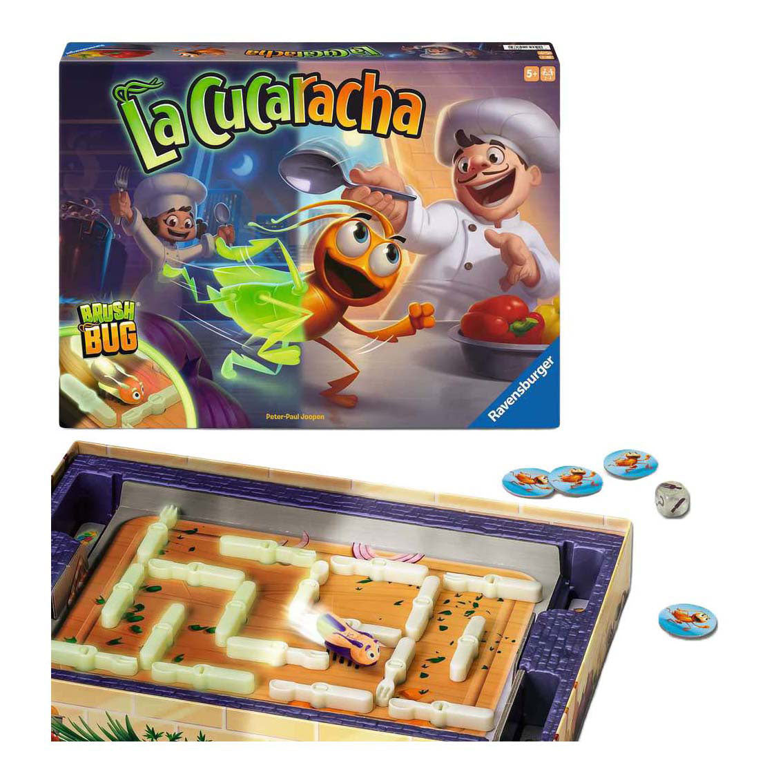 Ravensburger - la cucaracha glow in the dark spel - 2-4 spelers