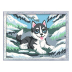 Ravensburger creart schilderen op nummer - ondeugende husky
