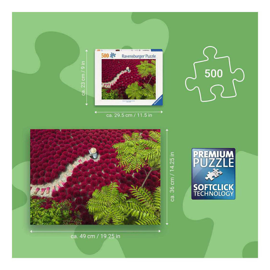 Ravensburger - – een zee van rood – legpuzzel – 500 stukjes