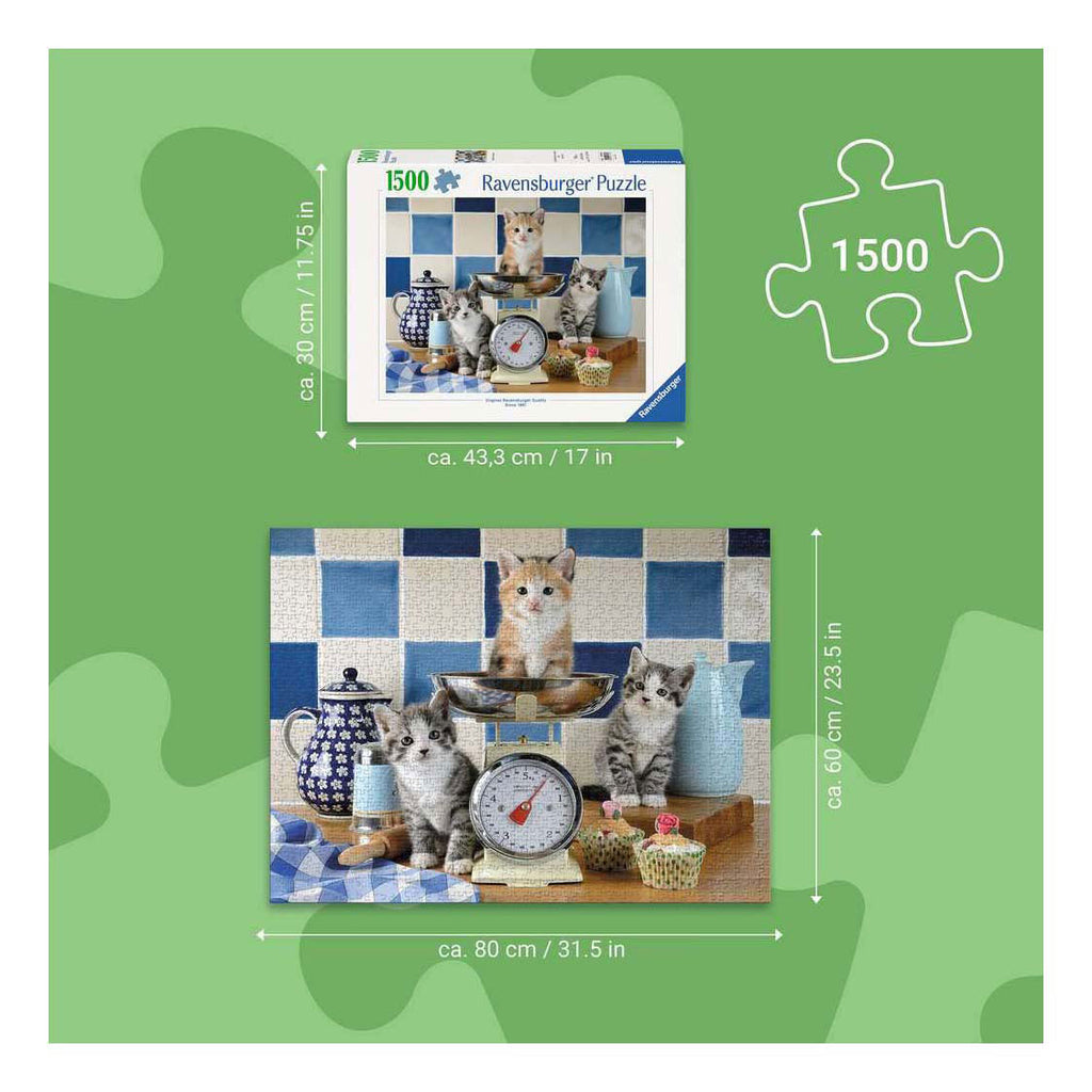 Ravensburger - – katjes in de keuken – legpuzzel – 1500 stukjes