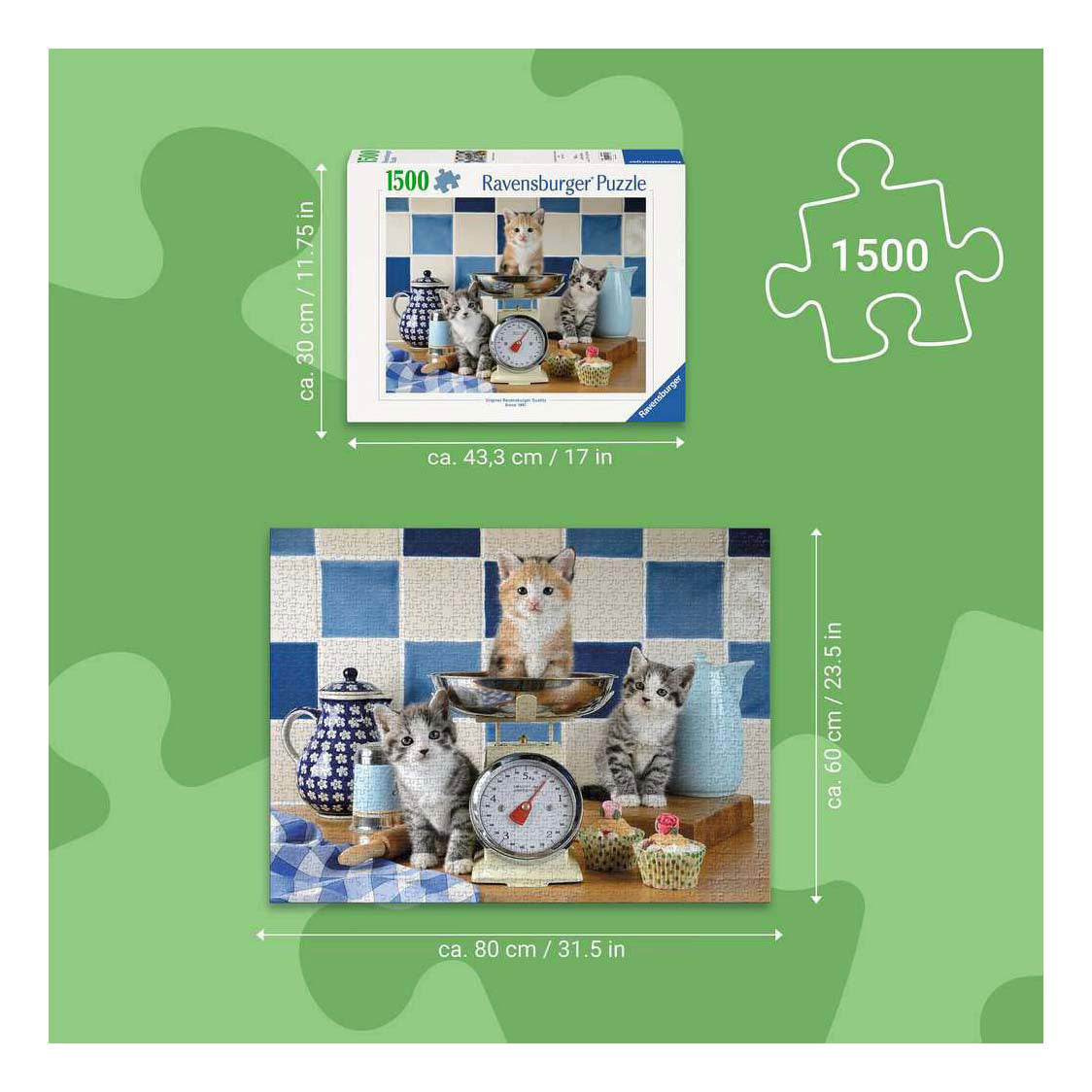 Ravensburger - – katjes in de keuken – legpuzzel – 1500 stukjes