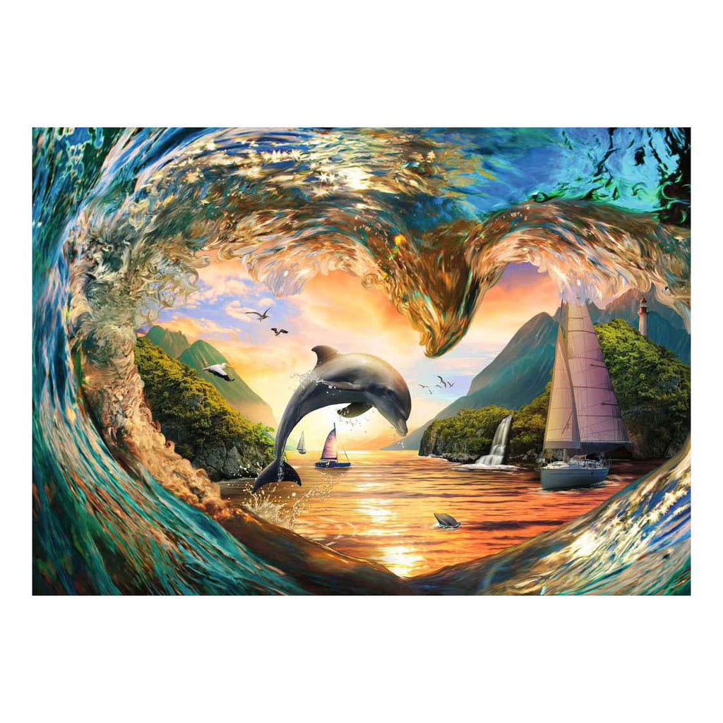 Ravensburger - – sprong in de zonsondergang – legpuzzel – 1000 stukjes