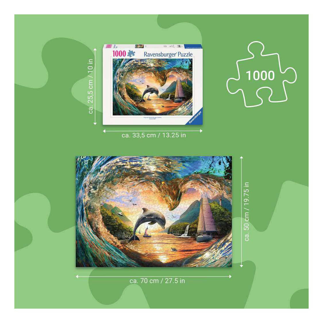 Ravensburger - – sprong in de zonsondergang – legpuzzel – 1000 stukjes