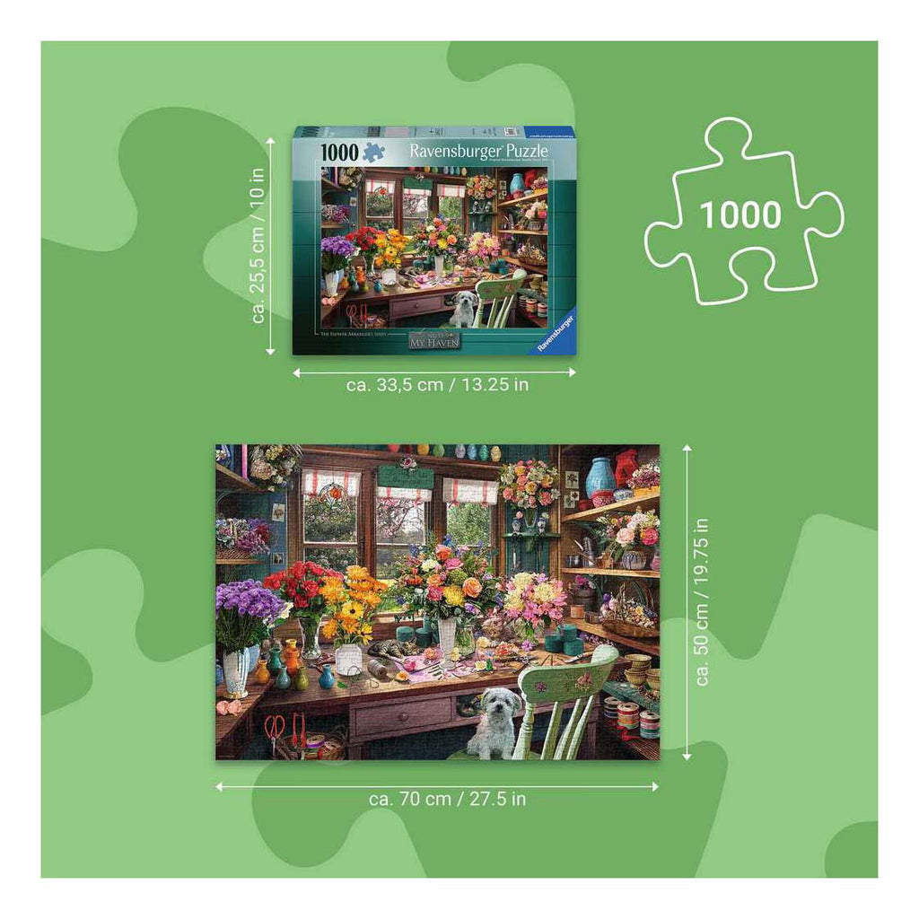 Ravensburger - – my haven no.13: flower arranger – legpuzzel – 1000 stukjes