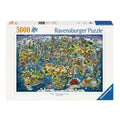 Ravensburger - legpuzzel illustrated world map - 5000st.