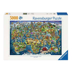 Ravensburger - legpuzzel illustrated world map - 5000st.
