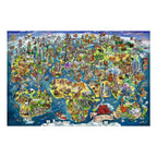 Ravensburger - legpuzzel illustrated world map - 5000st.