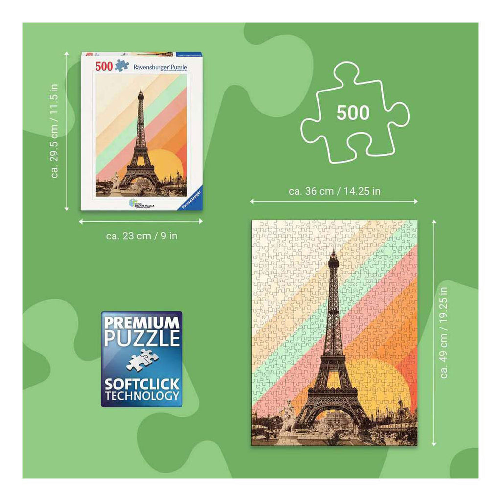 Ravensburger - – parijse regenboog – florent bodart – legpuzzel – 500 stukjes