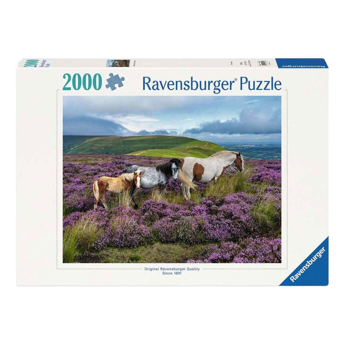 Ravensburger - legpuzzel wild horses in the heather - 2000st.
