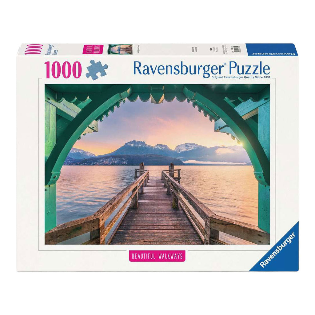 Ravensburger - legpuzzel footbridge at lac d'annecy - 1000st.