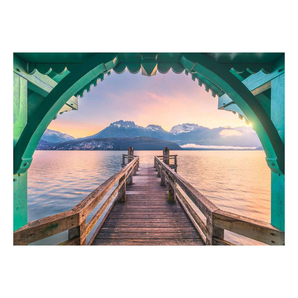 Ravensburger - legpuzzel footbridge at lac d'annecy - 1000st.