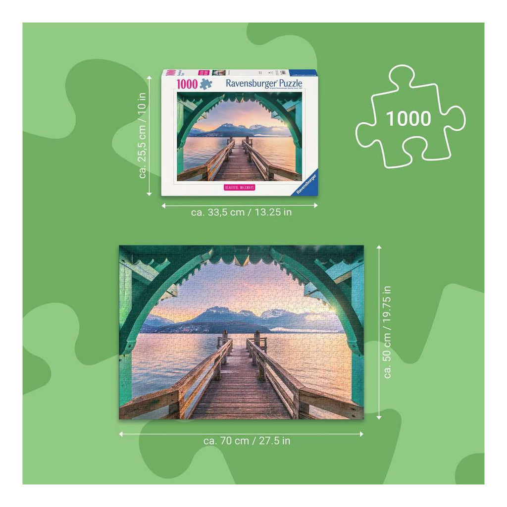 Ravensburger - legpuzzel footbridge at lac d'annecy - 1000st.