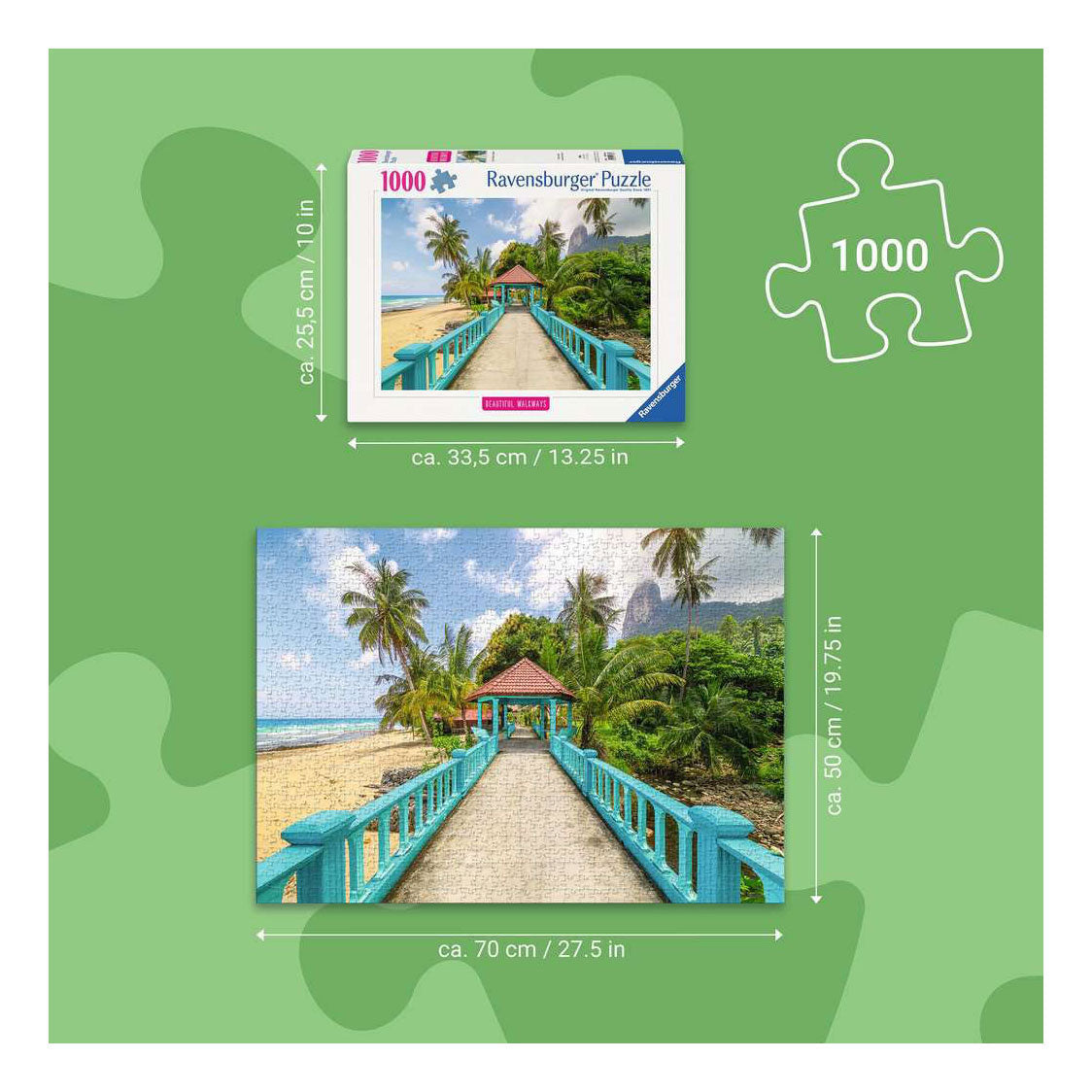 Ravensburger legpuzzel colorful bridge in malaysia - 1000st.