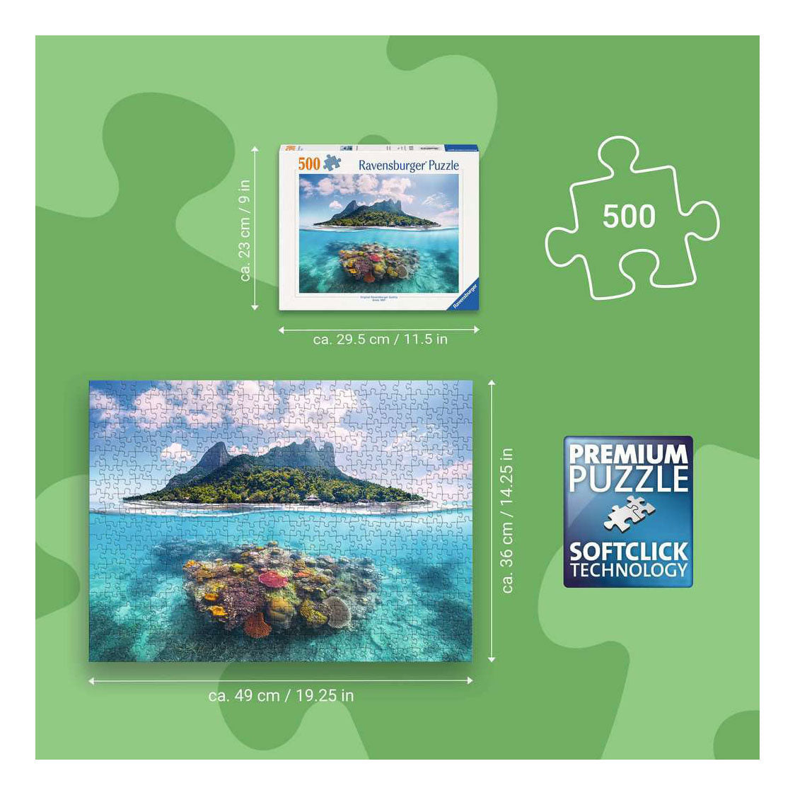 Ravensburger - legpuzzel island waterscape - 500st.