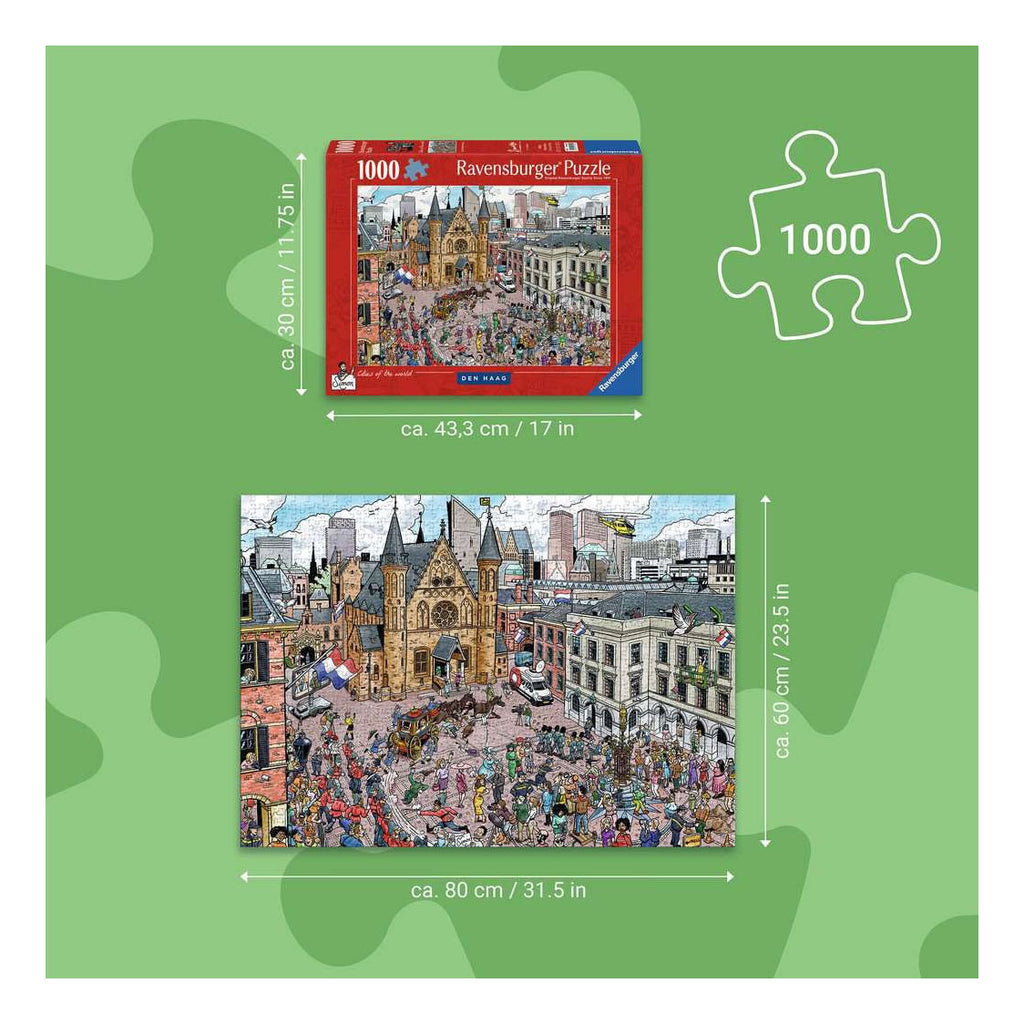 Ravensburger - – cities of the world: den haag – legpuzzel – 1000 stukjes