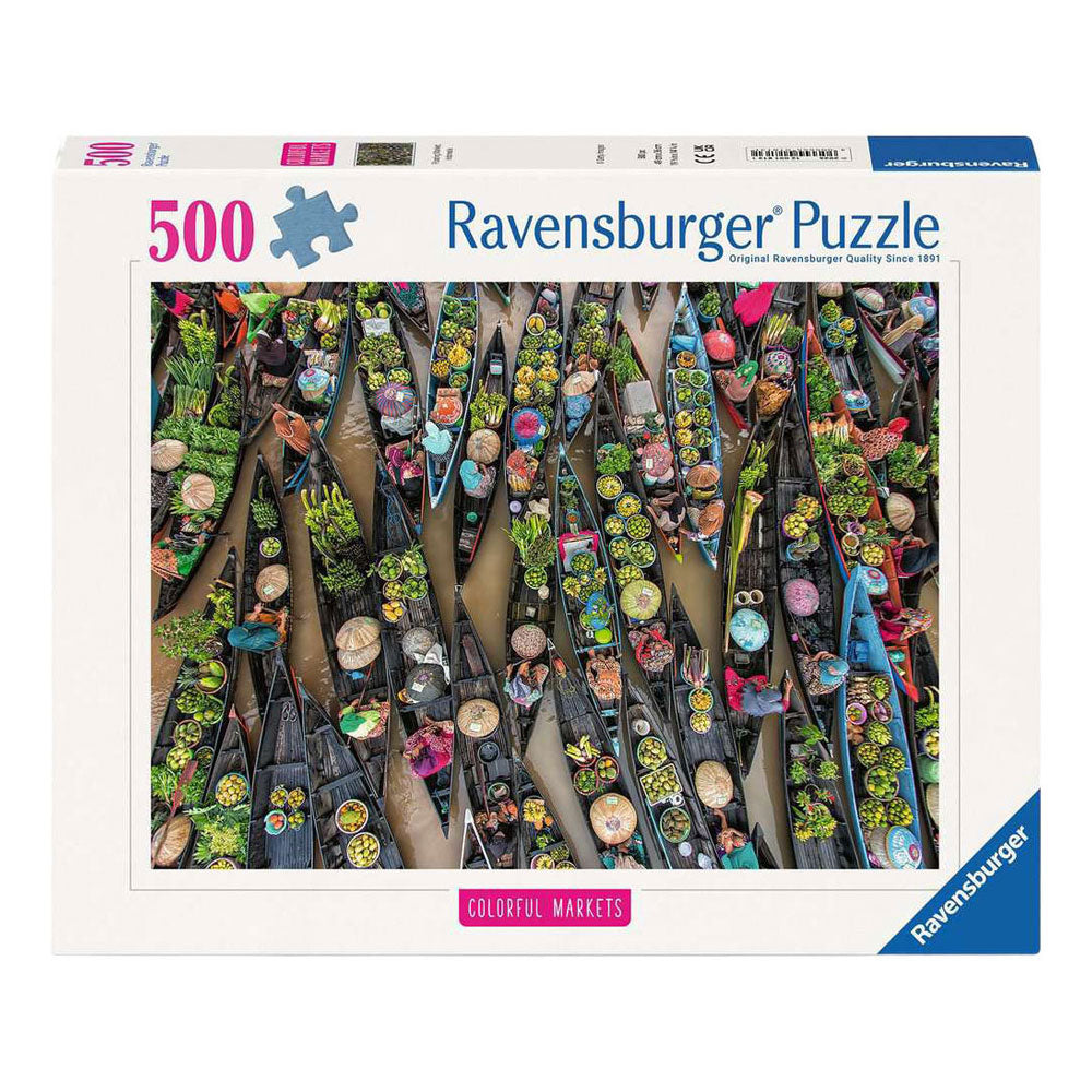 Ravensburger - legpuzzel colorful markets no 1 - 500st.