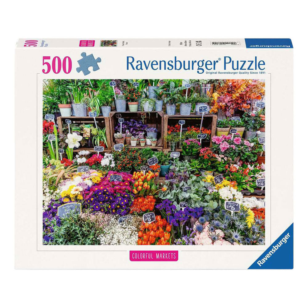 Ravensburger - legpuzzel flower market france - 500st.