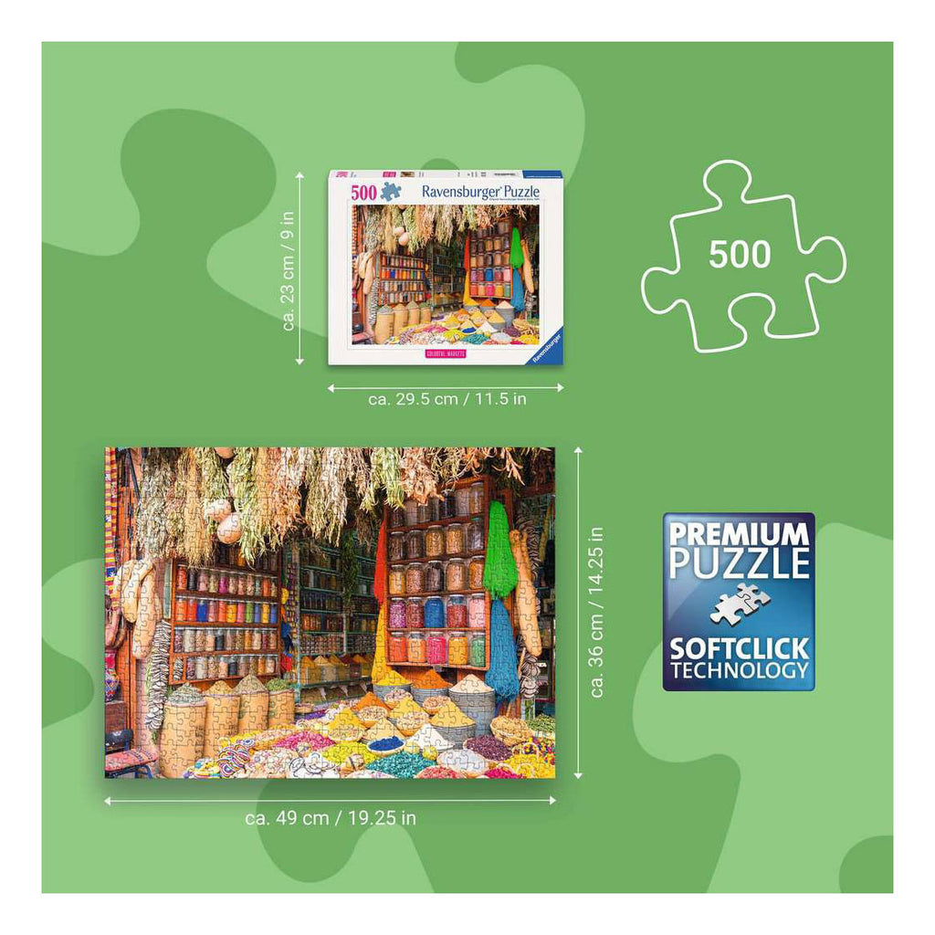 Ravensburger legpuzzel colorful markets no 4 - 500st.
