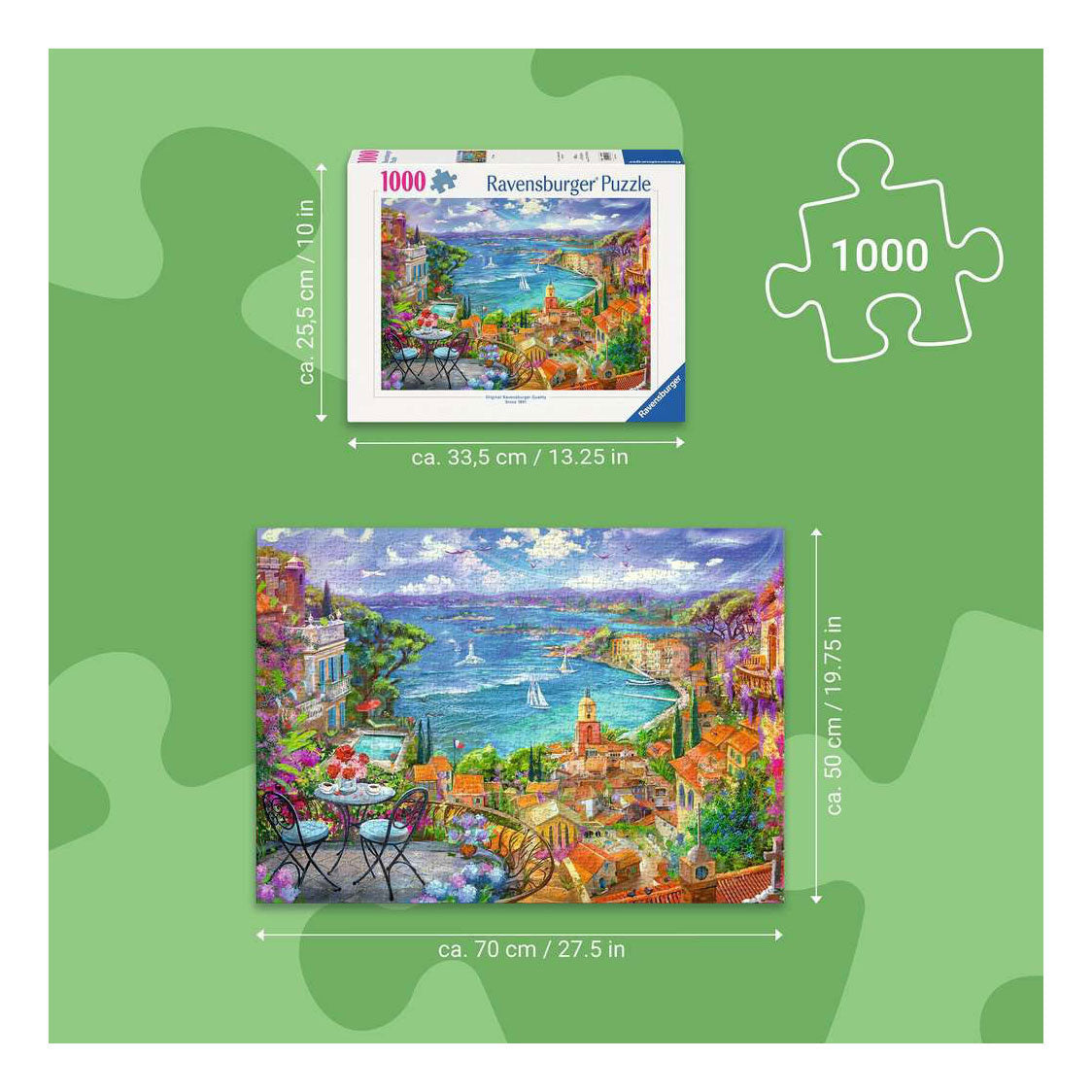 Ravensburger - – legpuzzel – 1000 stukjes – 70 x 50 cm