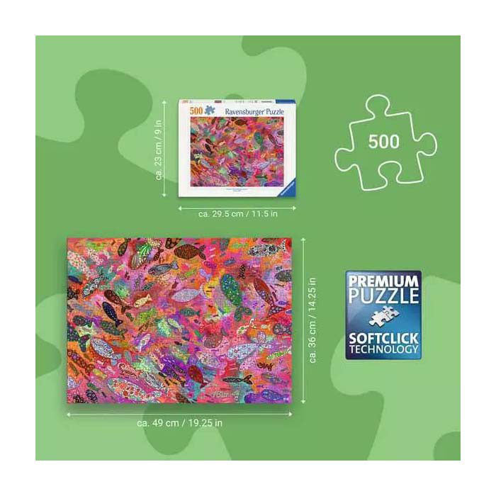 Ravensburger - – fish in fuchsia – legpuzzel – 500 stukjes