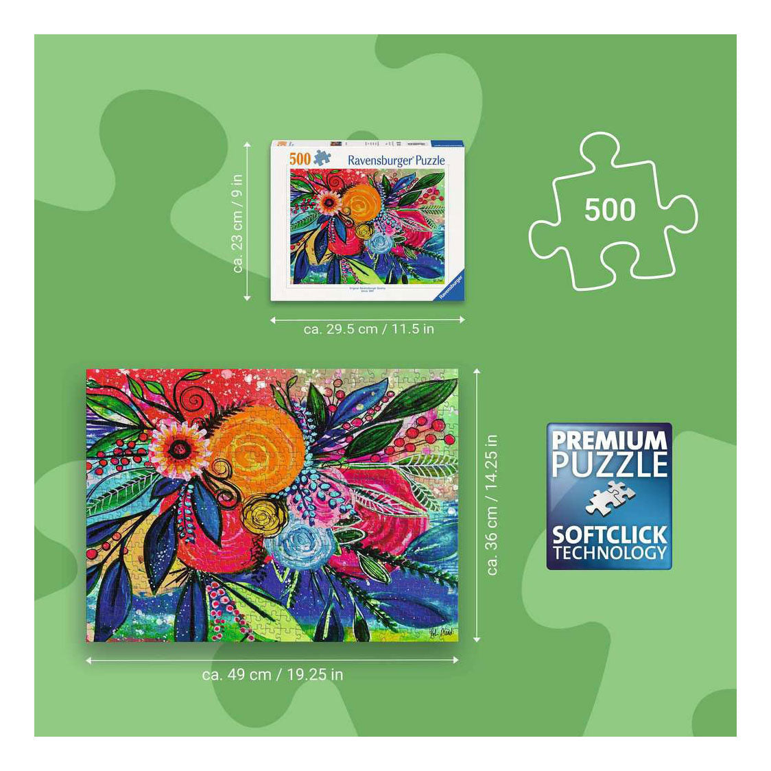 Ravensburger - – kleurenexplosie – legpuzzel – 500 stukjes