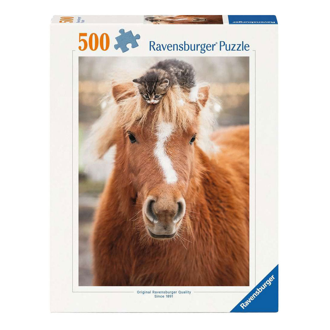 Ravensburger - legpuzzel pony and cat - 500st.