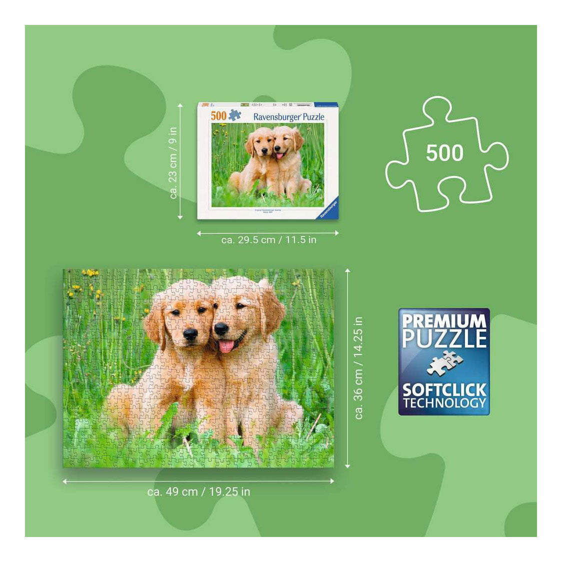 Ravensburger - – the golden retriever brothers – legpuzzel – 500 stukjes