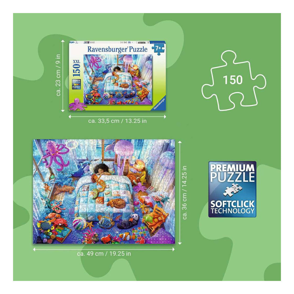 Ravensburger - – onderwaterdromen – kinderpuzzel – 150 xxl stukjes