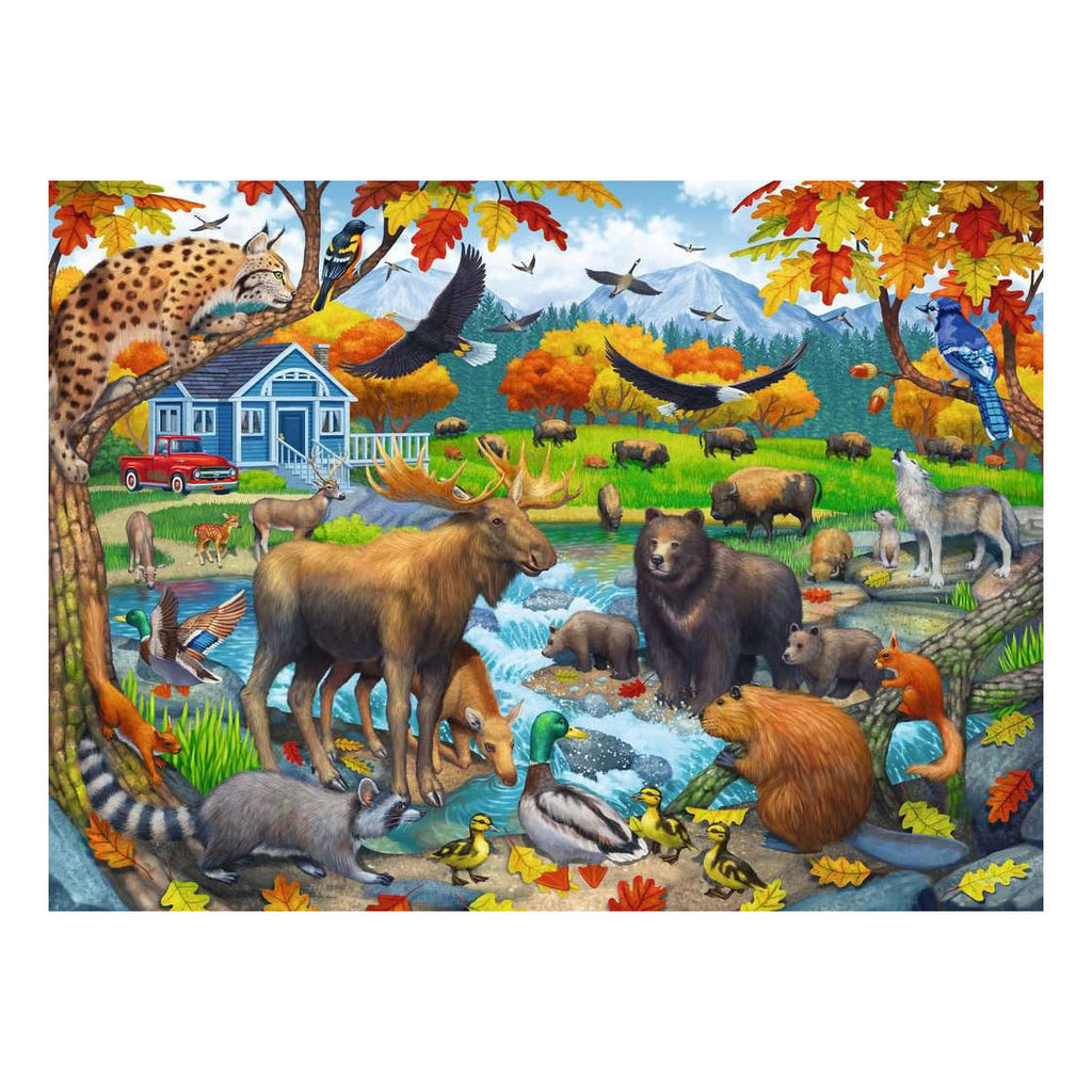 Ravensburger legpuzzel wildlife gathering - 150 xxl st.