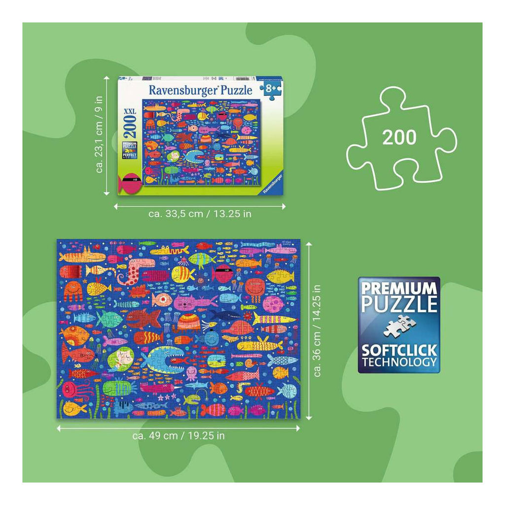 Ravensburger - – funny fish friends – kinderpuzzel – 100 xxl stukjes
