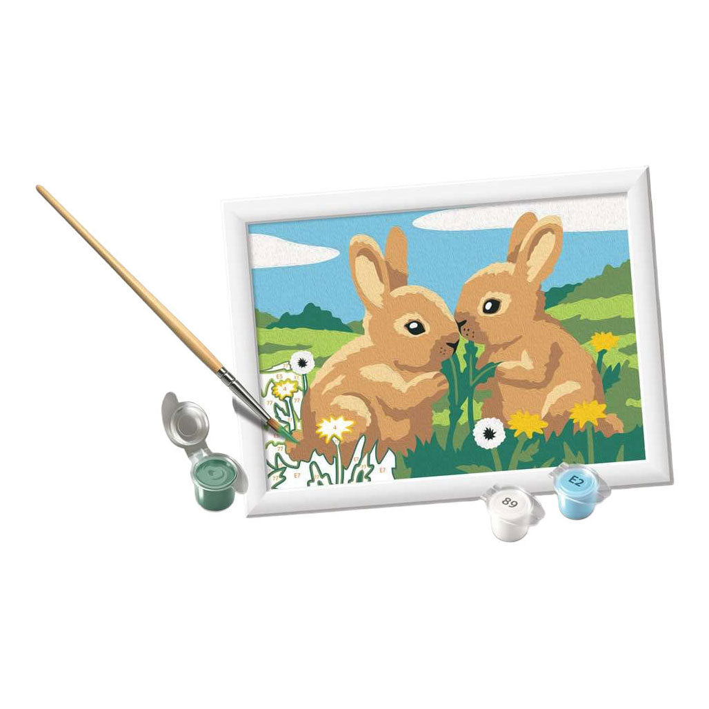 Ravensburger - – creart: bunny friends – schilderen op nummer