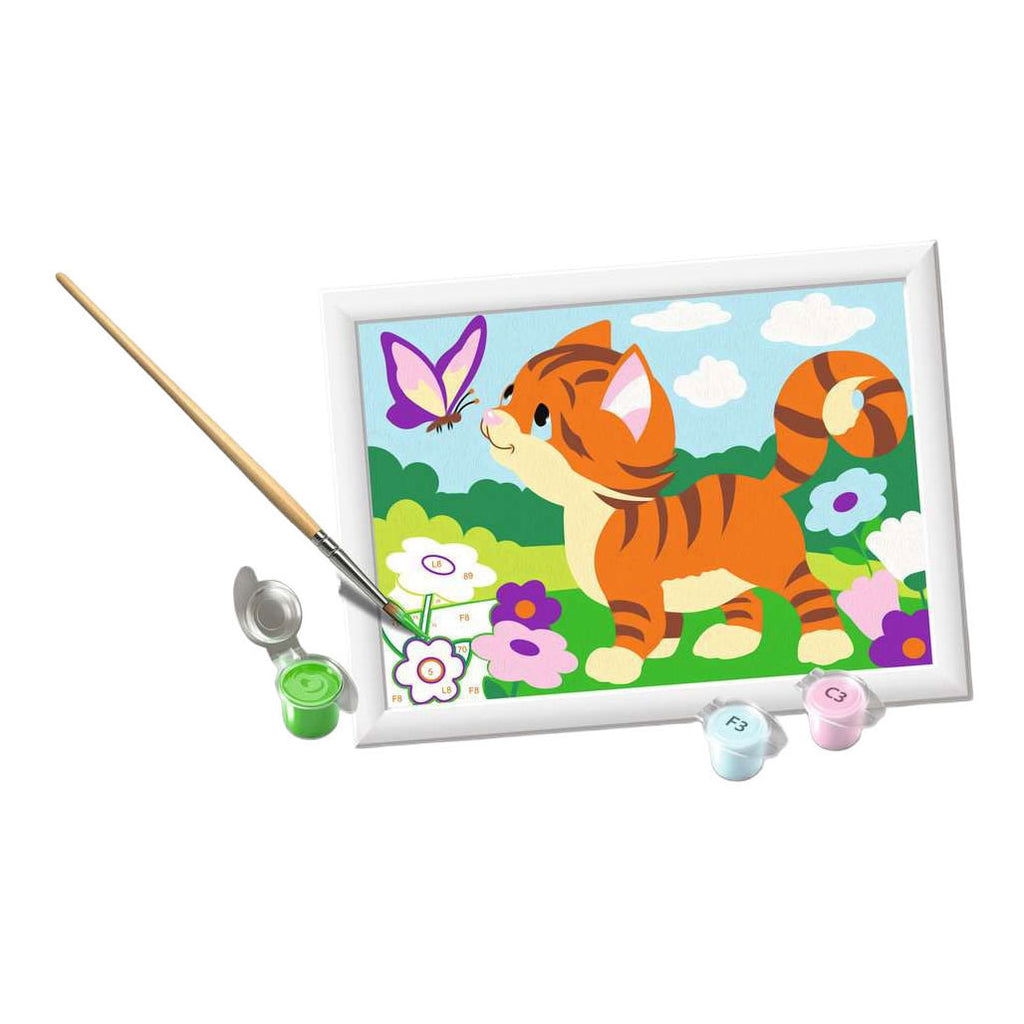 Ravensburger - – creart: cat with butterfly – schilderen op nummer