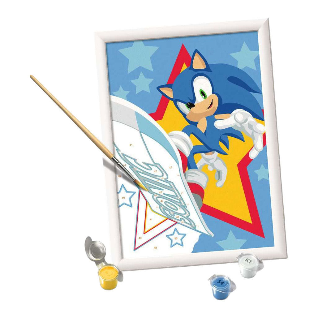Ravensburger - creart schilderen op nummer - speedy sonic