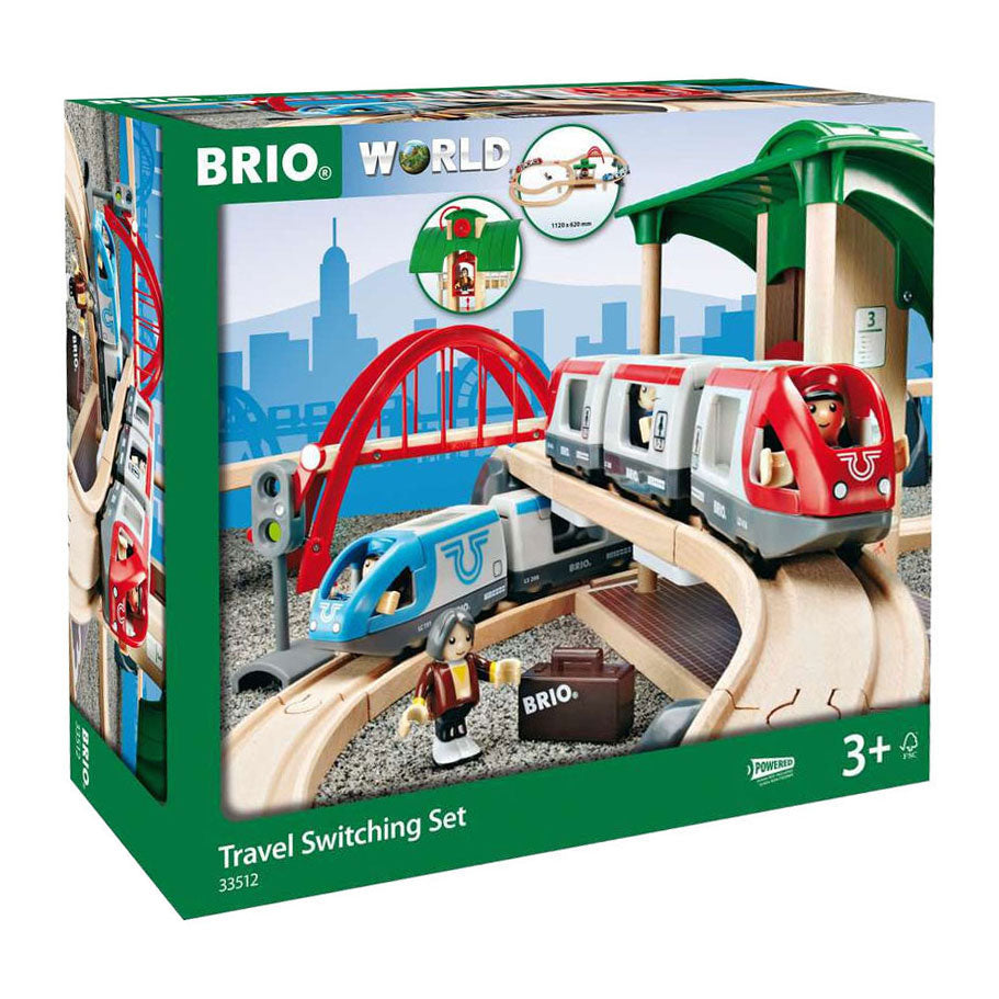 BRIO - BRIO treinset met perron en twee treinen - 42dlg.