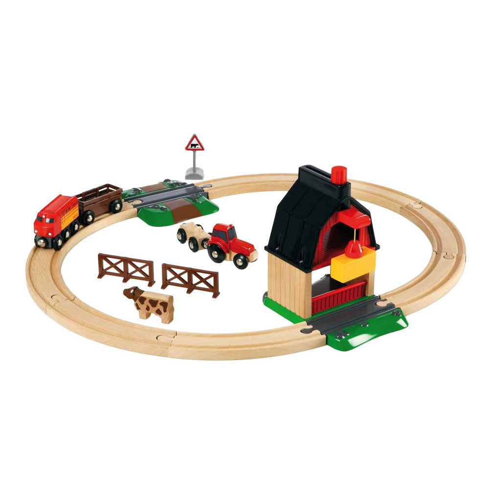 BRIO - BRIO treinset met boerderij - 20dlg.