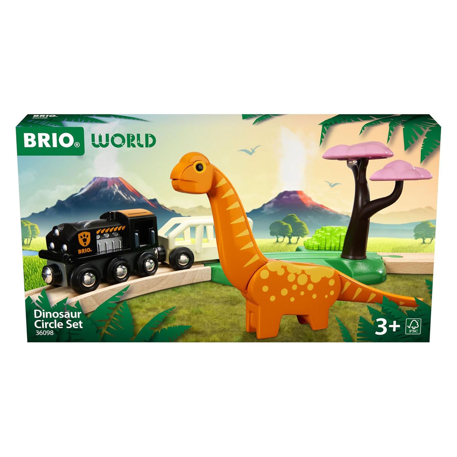 BRIO - BRIO treinbaan cirkel - dinosaurus - 12-delig