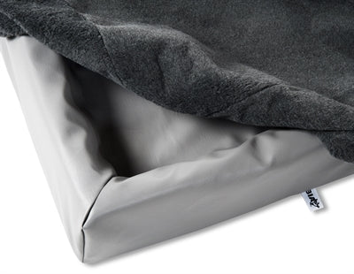 Bia - fleece hoes hondenmand grijs