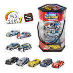 Toi-Toys - Toi-Toys Turbo racers metalen pull back auto's - 9st.