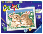 Ravensburger - creart schilderen op nummer - pluizige konijntjes