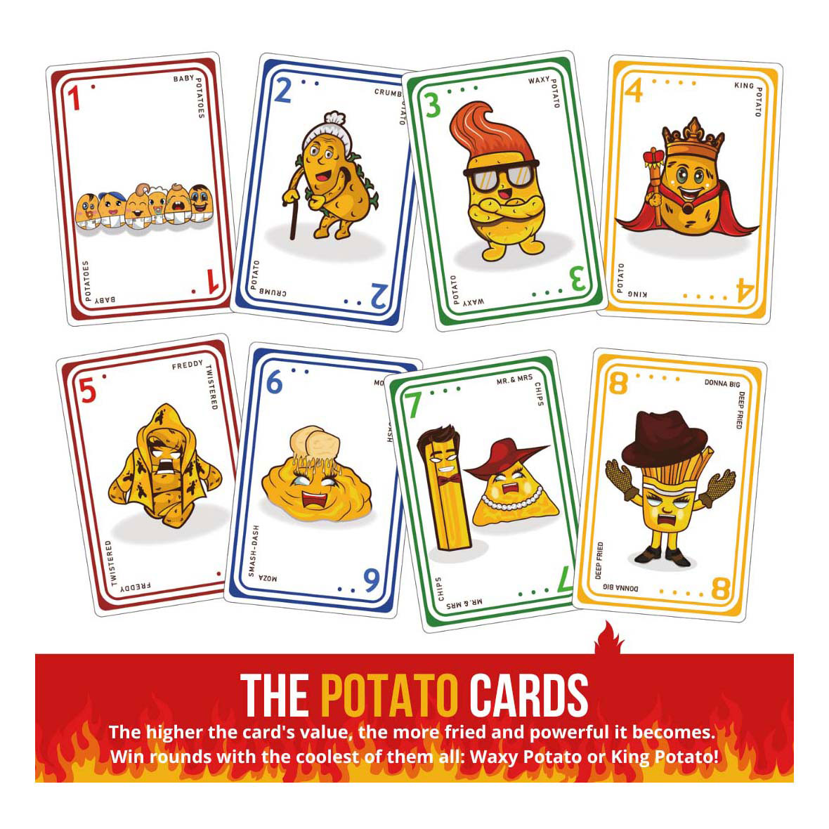 Fried Potatoes - Fried Potatoes card game burned edition (engelstalig)