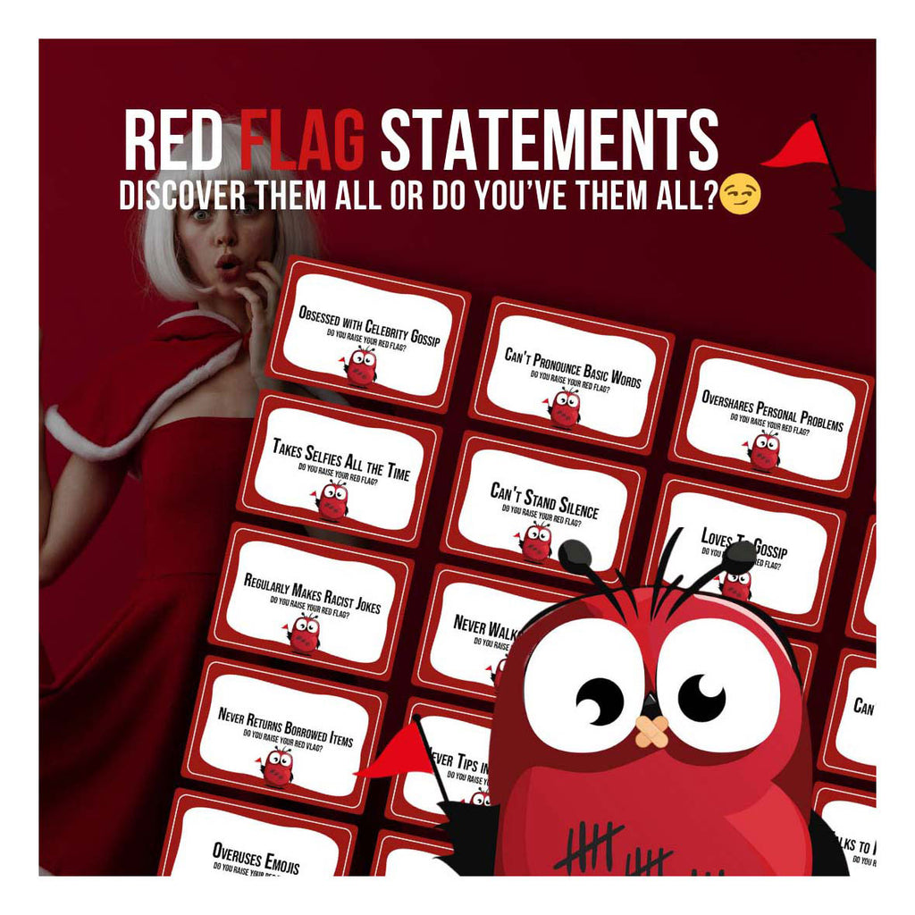 Fried potatoes raise your red flag original | partyspel | kaartspel voor vrienden en groepen | engelse versie | 2–20+ spelers