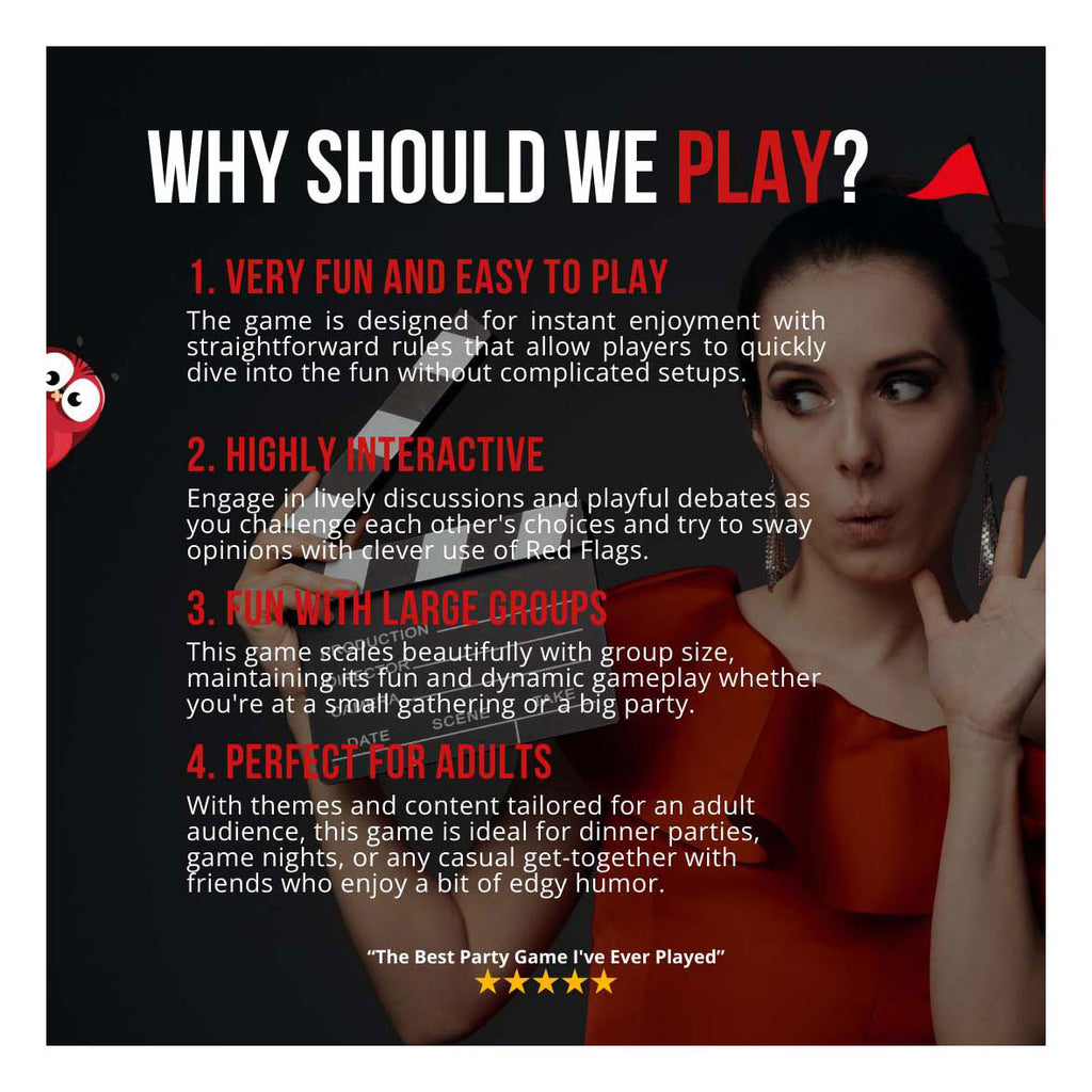 Fried potatoes raise your red flag original | partyspel | kaartspel voor vrienden en groepen | engelse versie | 2–20+ spelers