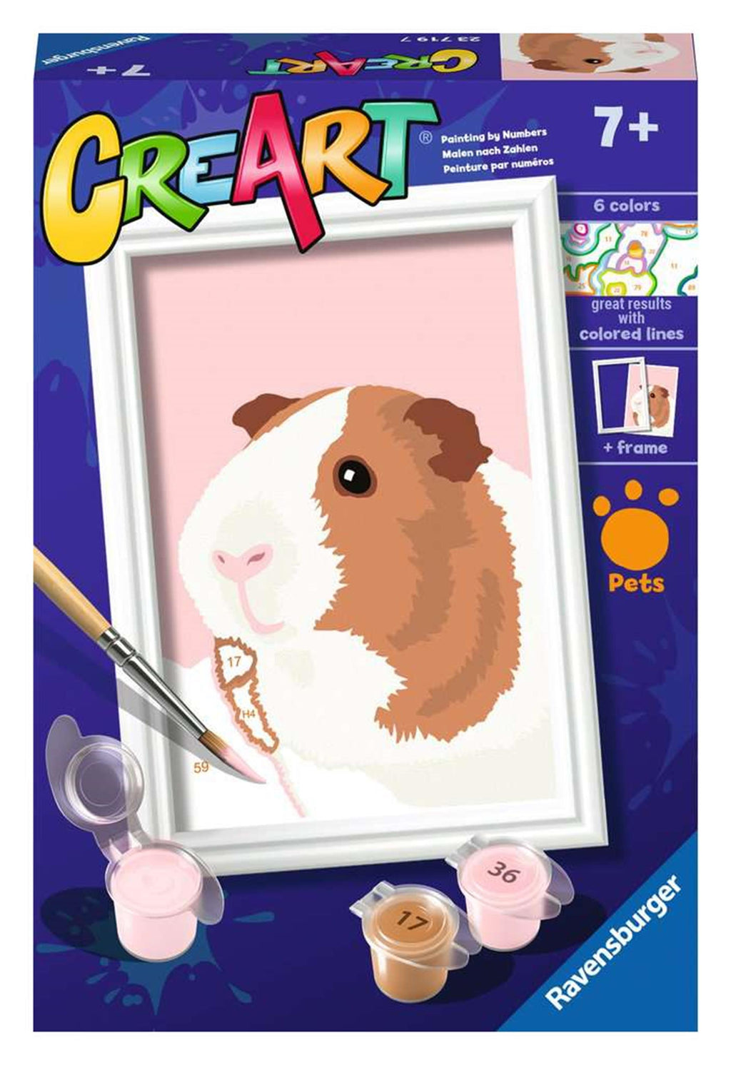 Ravensburger creart guinea pig - schilderen op nummer voor kinderen