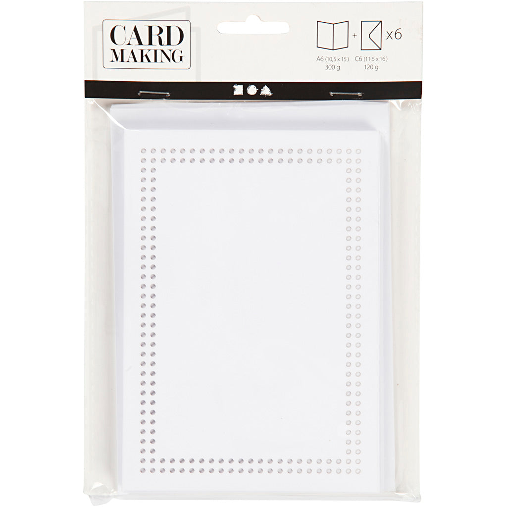 Creativ Company - Creativ Company Https://www.cchobby.nl/kaarten-om-te-borduren-afmeting-kaart-10-5x15-cm-afmeting-envelop-11-5x16-5-cm-wit-6-set-1-doos