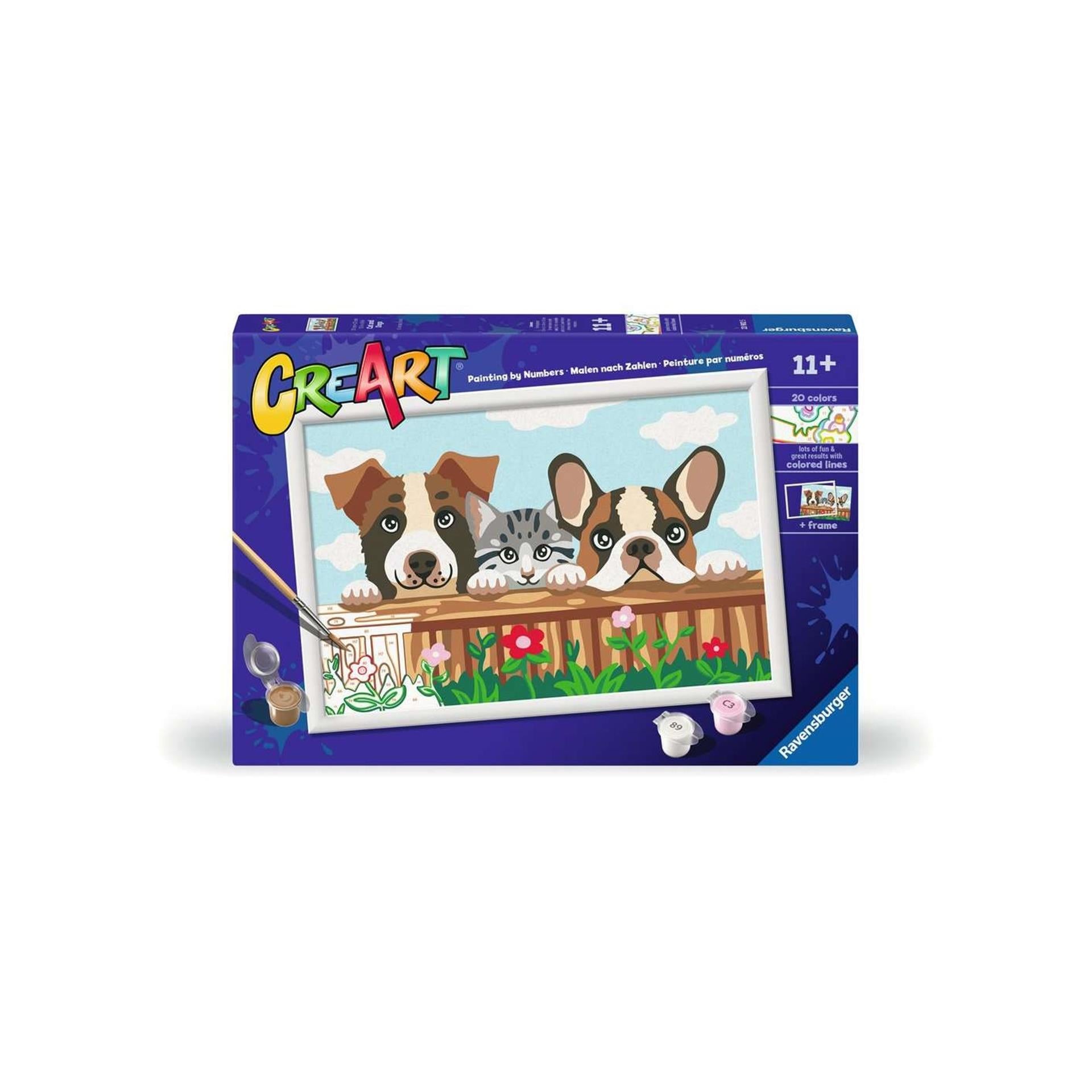 Ravensburger creart schilderen op nummer - kat en honden