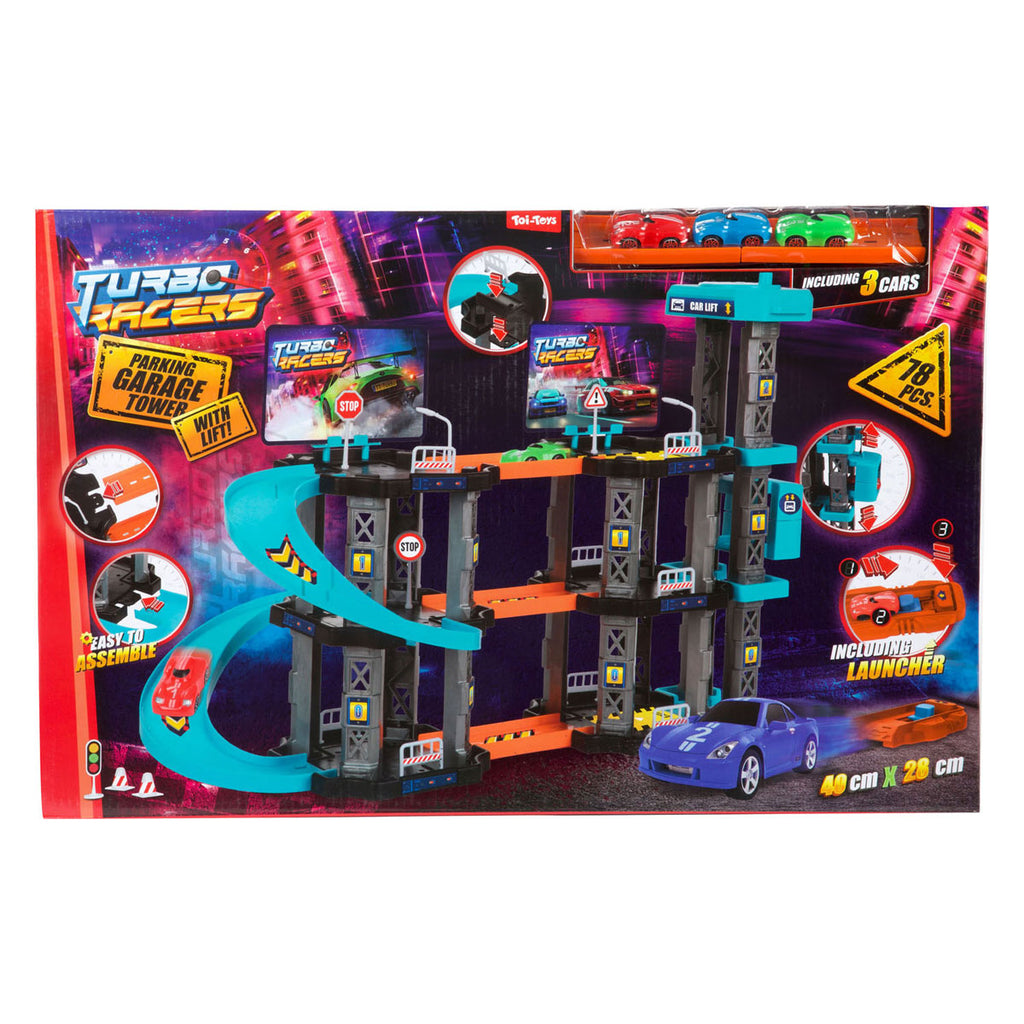 Turbo Racers - Turbo Racers parkeergarage met lift